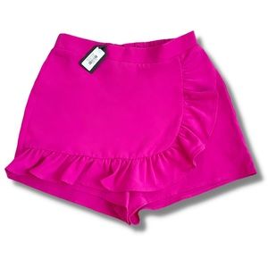 NWT LBD Pink Shorts With Front Skirt Cover Size Small Women’s